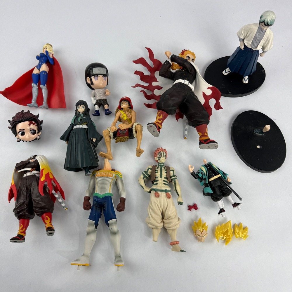 Anime Figure Junk Lot Demon Slayer One Piece Naruto DBZ Parts Repairs Rengoku